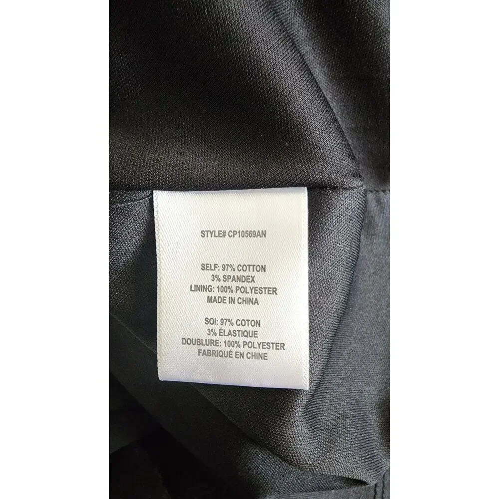 Eva Franco One-Shoulder Pleated Black Size 8 Cotton Midi Dress - Picture 8 of 8